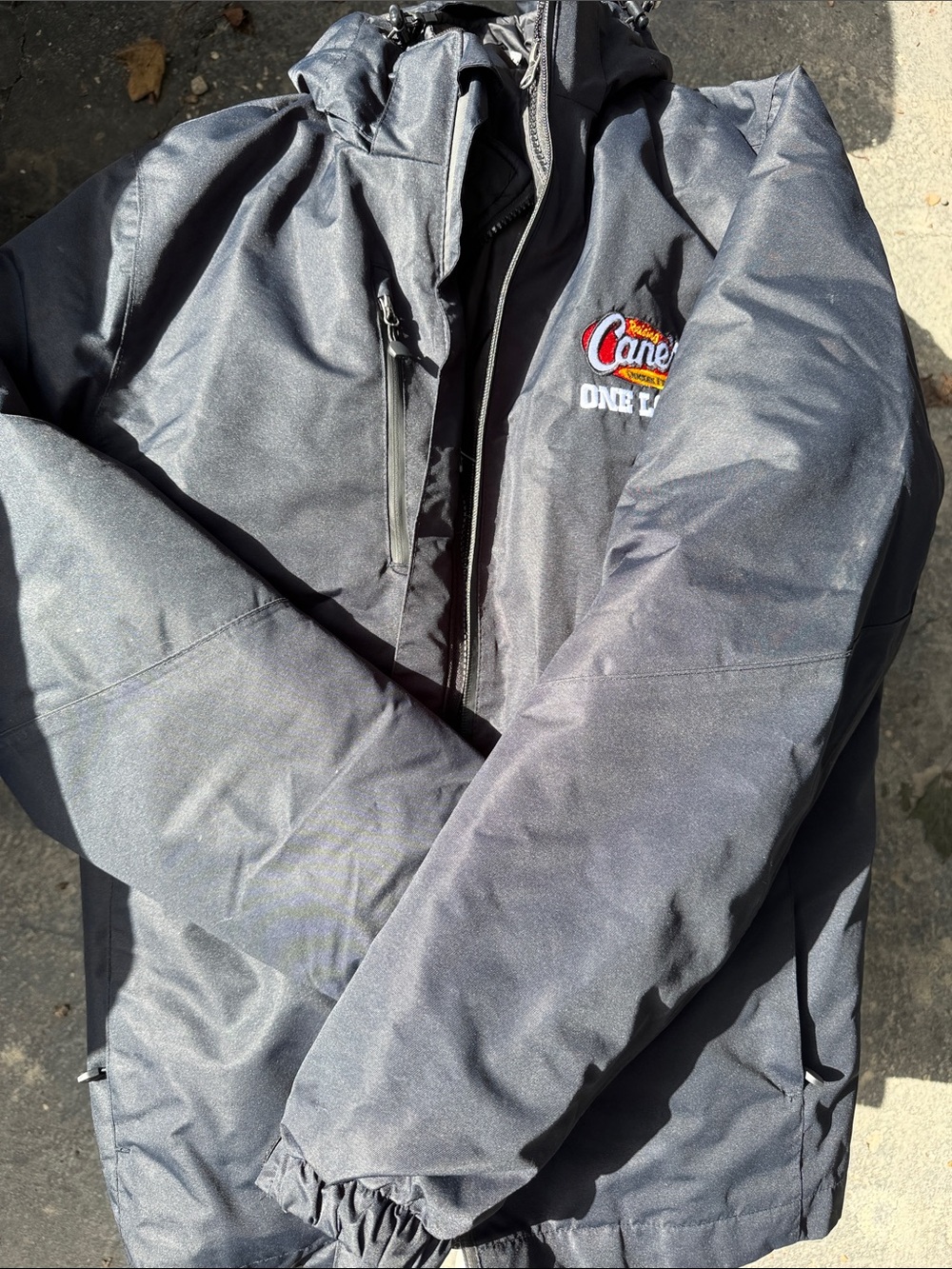 Port Authority Black 3-in-1 Jacket with Hood and Embroidered Logo